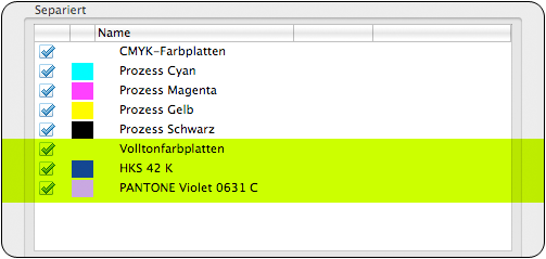 Für Sonderfarben (Volltonfarben) muss bei der Erstellung der Druckdaten ein separater Farbkanal angelegt werden