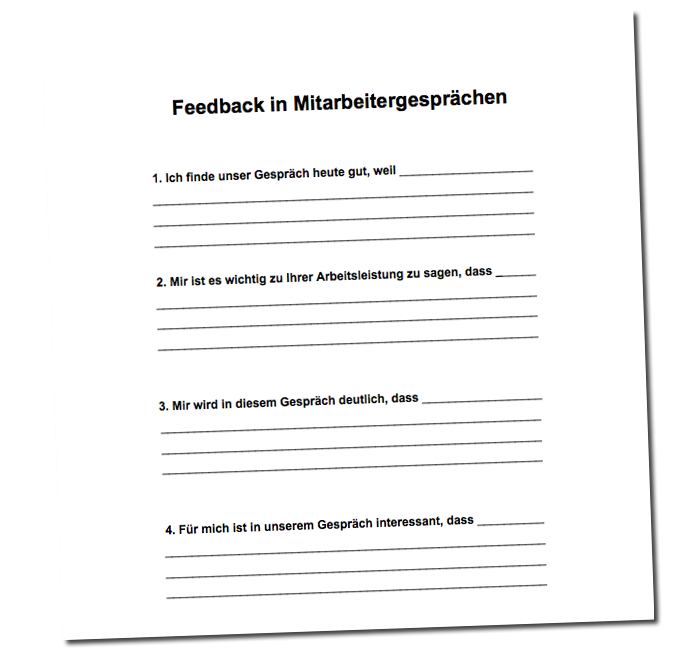 Feedback in Mitarbeitergesprächen einsetzen