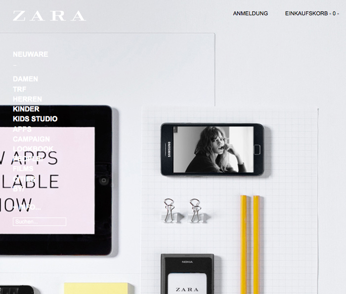 Der Online-Shop von ZARA